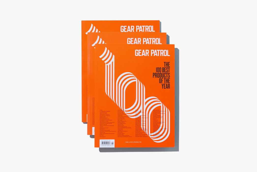 Gear Patrol Magazine, Issue Eight - Stack of three magazines on a white background
