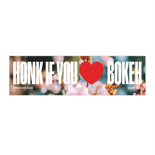 (COMING SOON) DPReview 25th Anniversary Honk if You Love Bokeh Photo Bumper Sticker