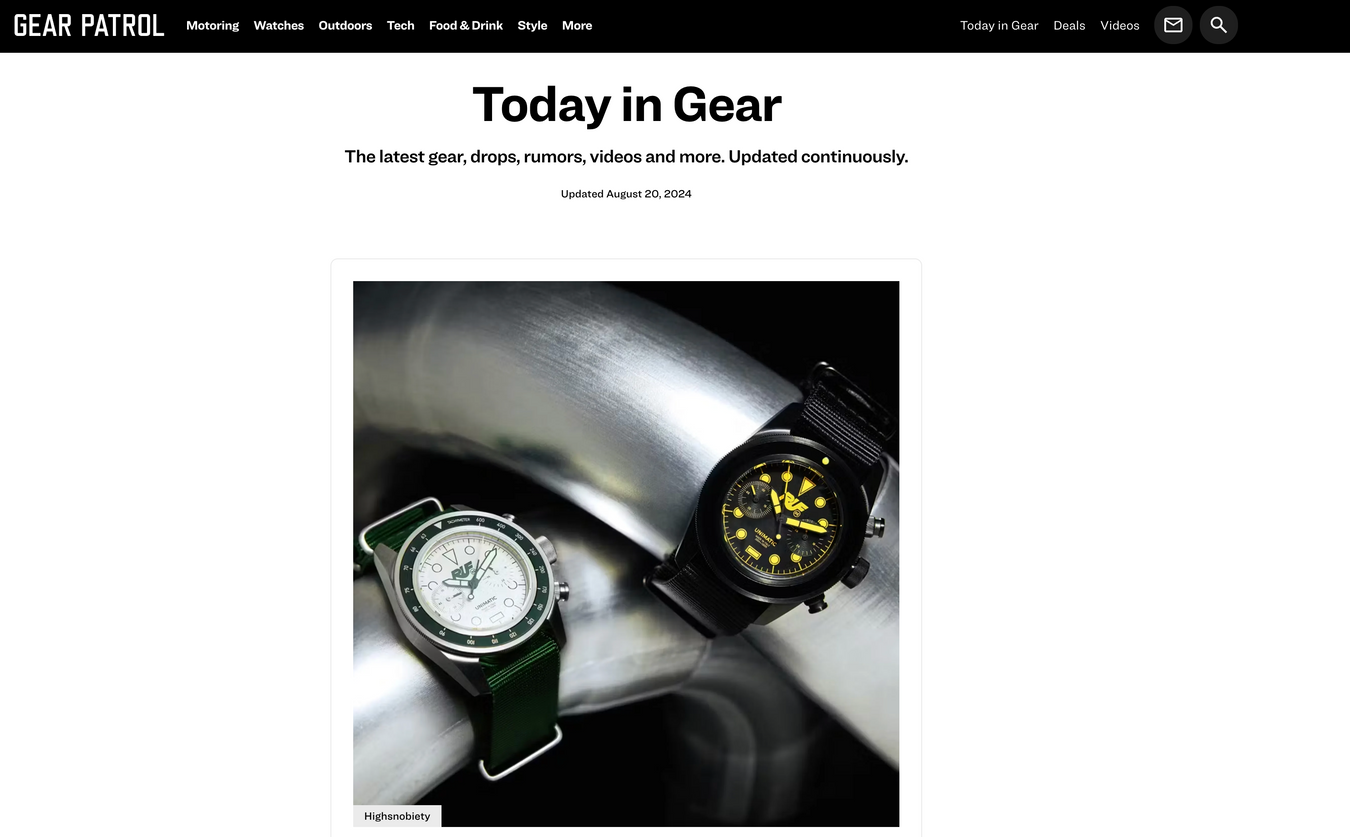 Gear Patrol Editorial Sponsorship Portal
